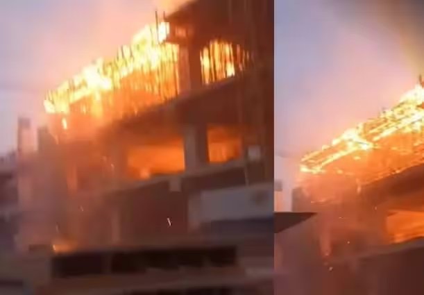 Fire at Bullet Train Station