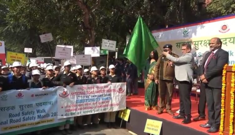 Delhi Traffic Police walkathon, road safety month 2026