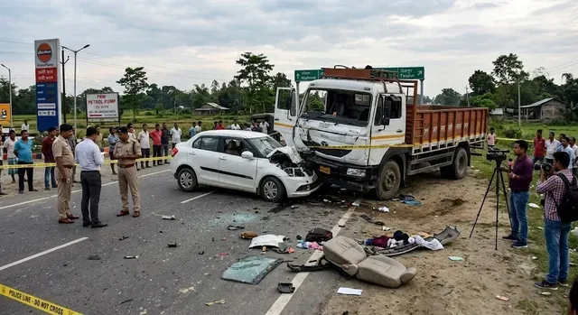 Sonitpur Road Accident, Assam Road Accident, Balipara Accident, Car Truck Collision, Assam News