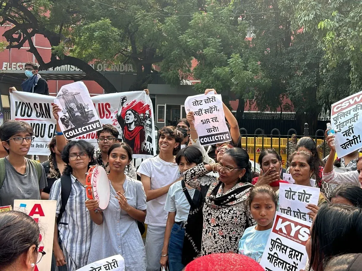 Delhi Police Protest, SIR Controversy, Women Protesters, Police Harassment Allegations, Delhi News