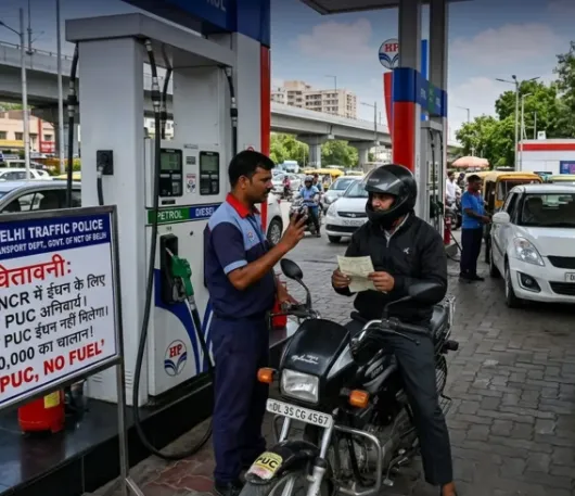 No PUC No Fuel, Delhi NCR Pollution Rule, PUC Certificate Delhi, Delhi Fuel Rule 2026, ANPR PUC Check